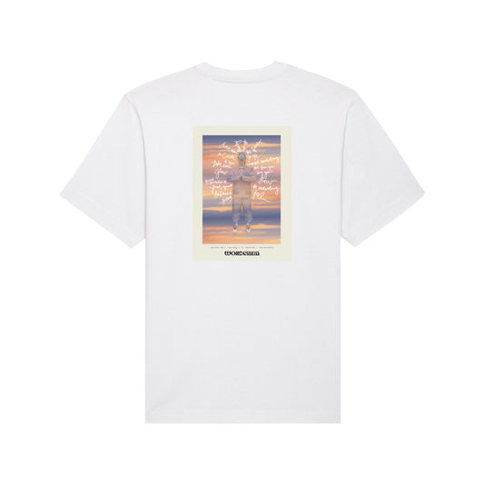 THE POP TEE 240  // white with the balance artwork