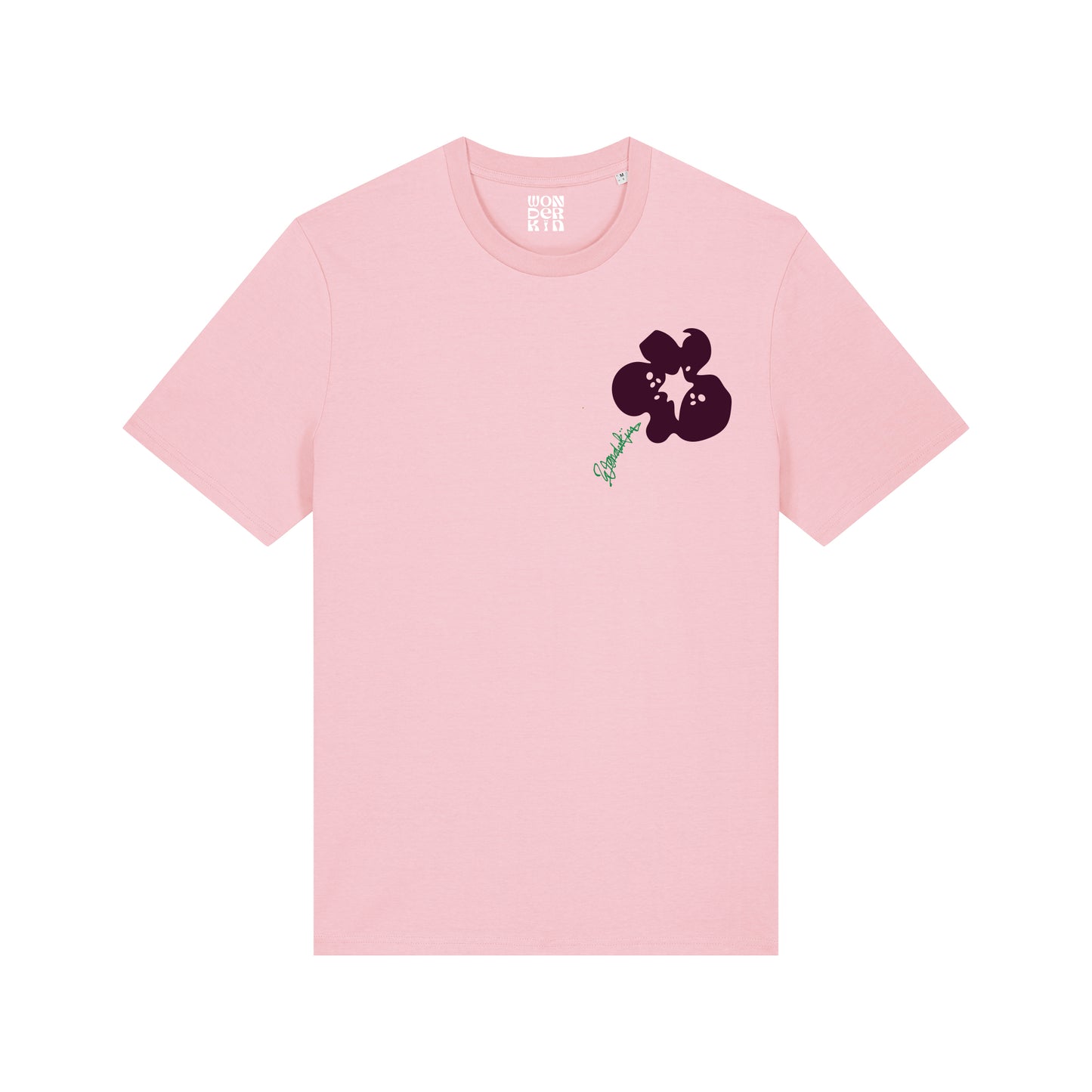 THE POP TEE 180  // light pink with burgundy