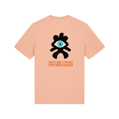 THE POP TEE 180  // peach with orange