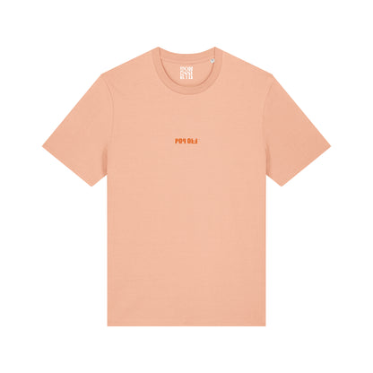 THE POP TEE 180  // peach with orange