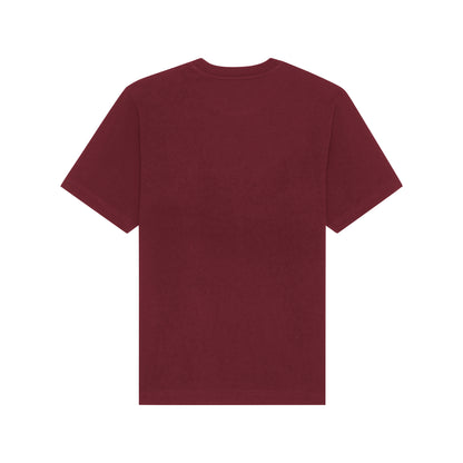 THE POP TEE 240  // burgundy with the family artwork