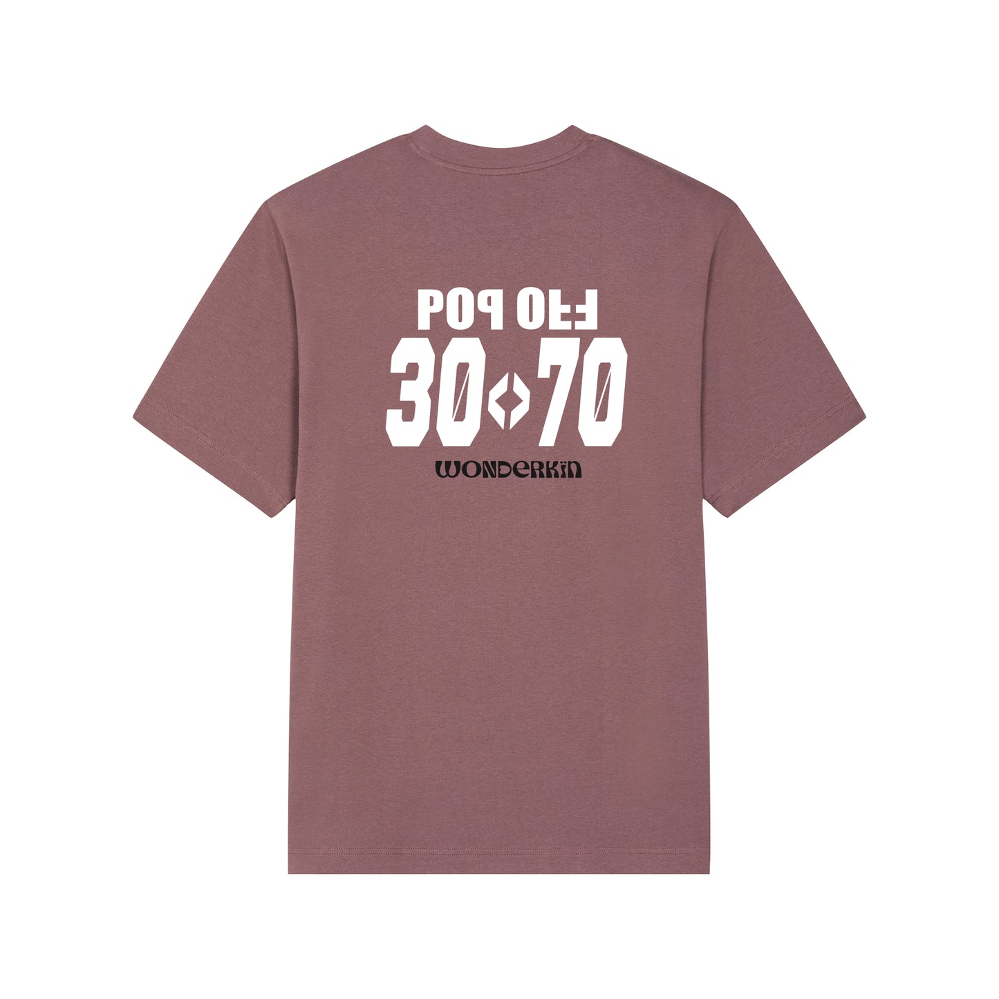 THE POP TEE 240  // mauve with black and white