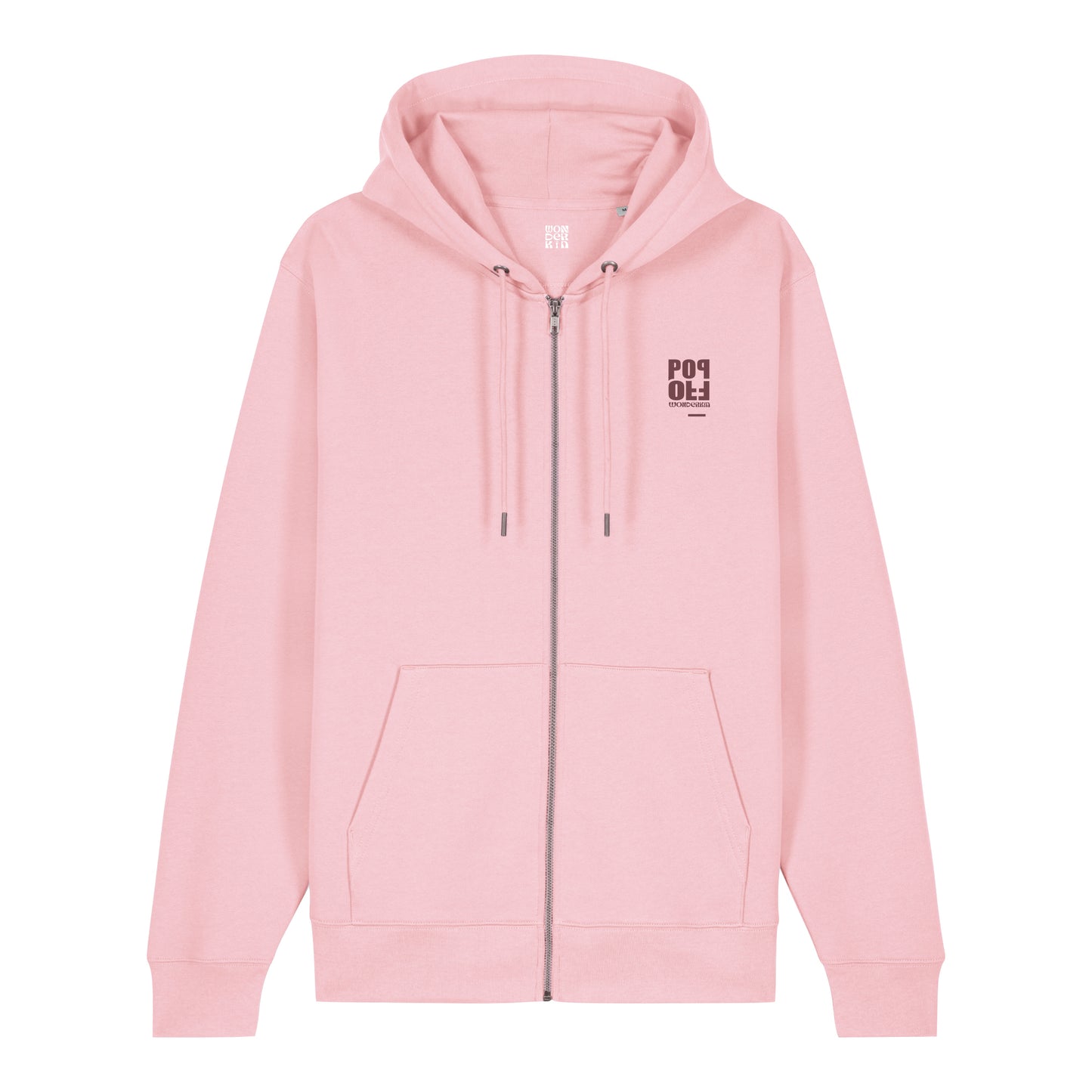 THE POP ZIP HOODIE 350 // light pink with burgundy