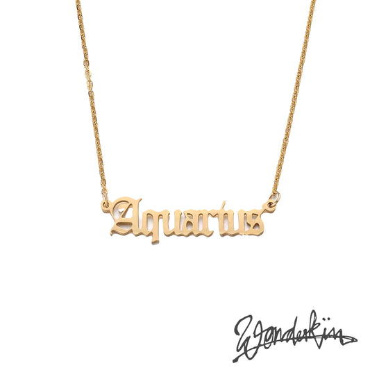 THE POP OFF AQUARIUS NECKLACE // gold