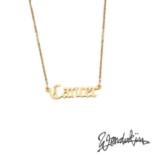 THE POP OFF CANCER NECKLACE // gold