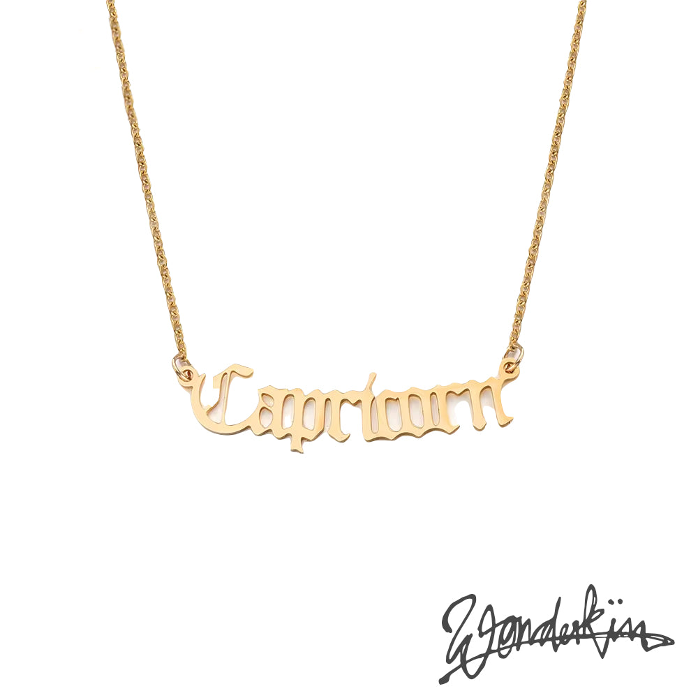 THE POP OFF CAPRICORN NECKLACE // gold