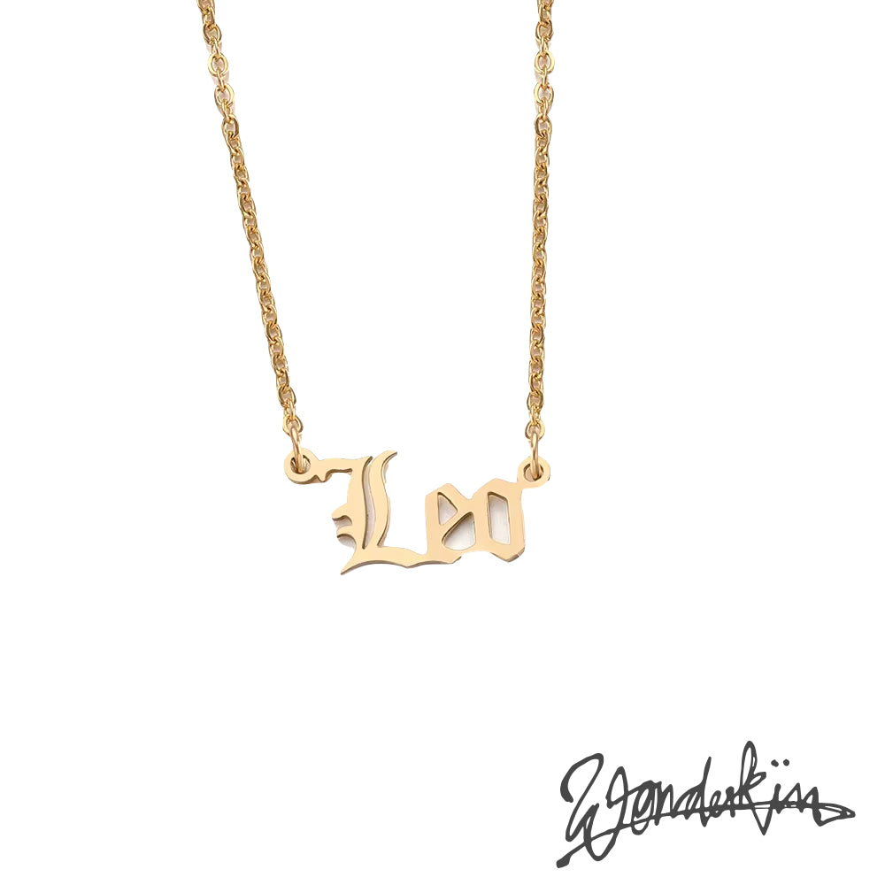 THE POP OFF LEO NECKLACE // gold