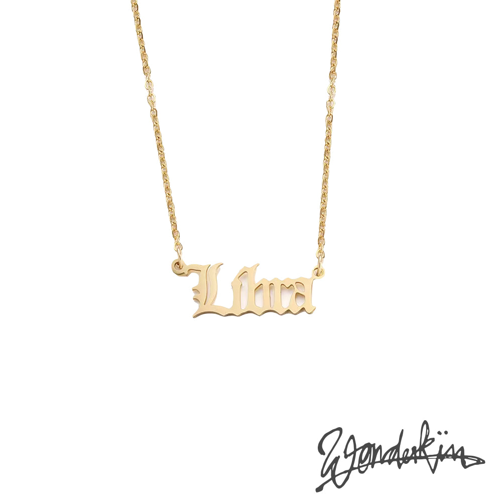 THE POP OFF LIBRA NECKLACE // gold