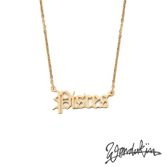 THE POP OFF PISCES NECKLACE // gold