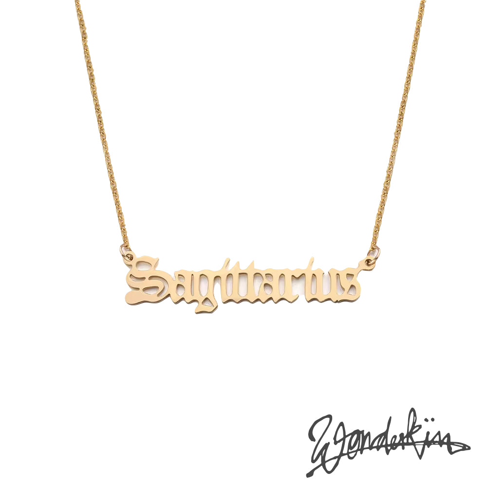 THE POP OFF SAGITTARIUS NECKLACE // gold