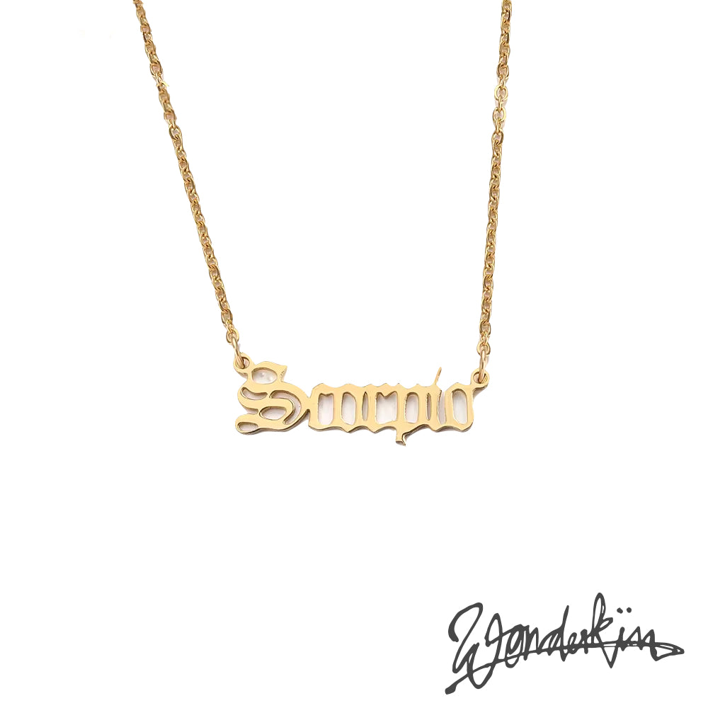 THE POP OFF SCORPIO NECKLACE // gold