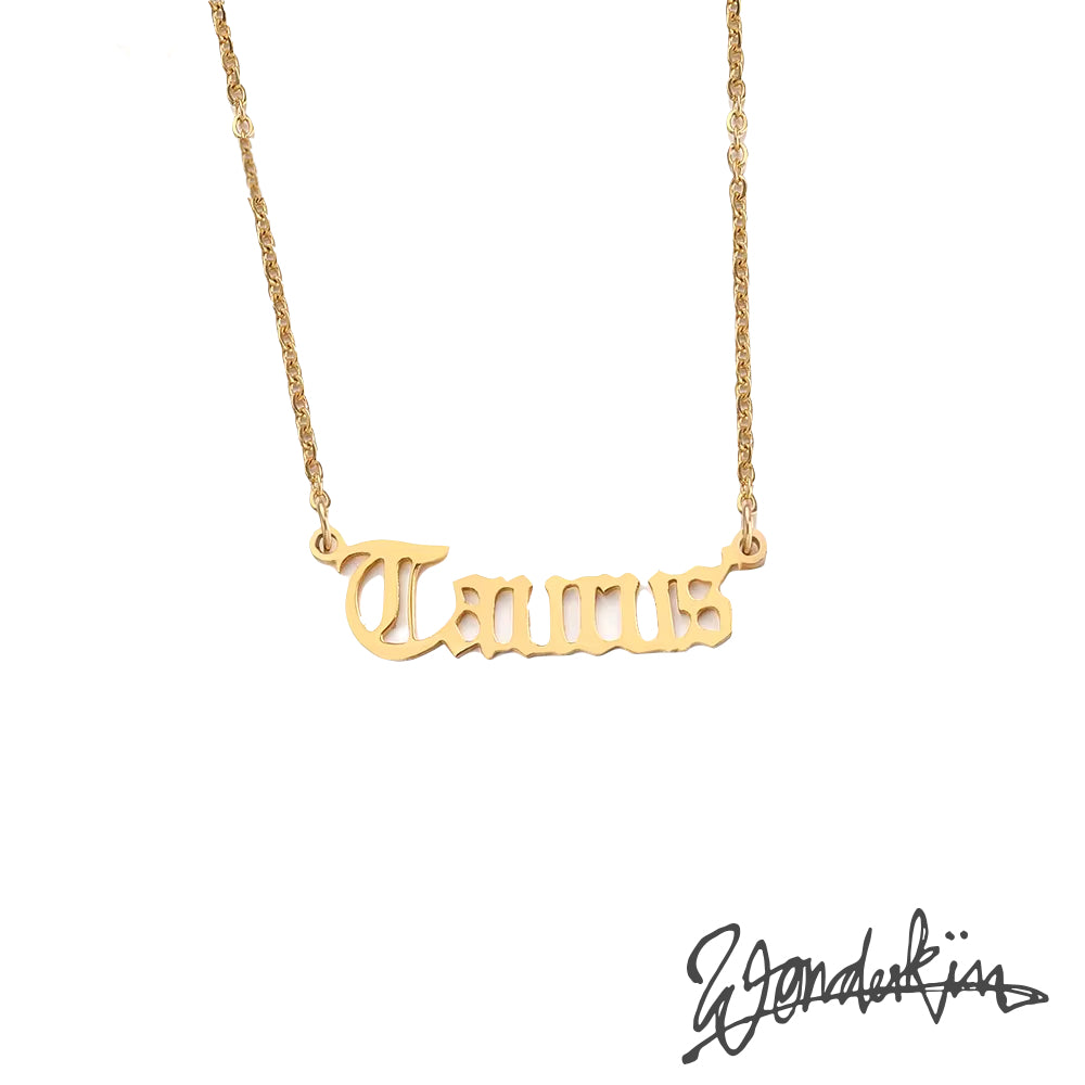 THE POP OFF TAURUS NECKLACE // gold