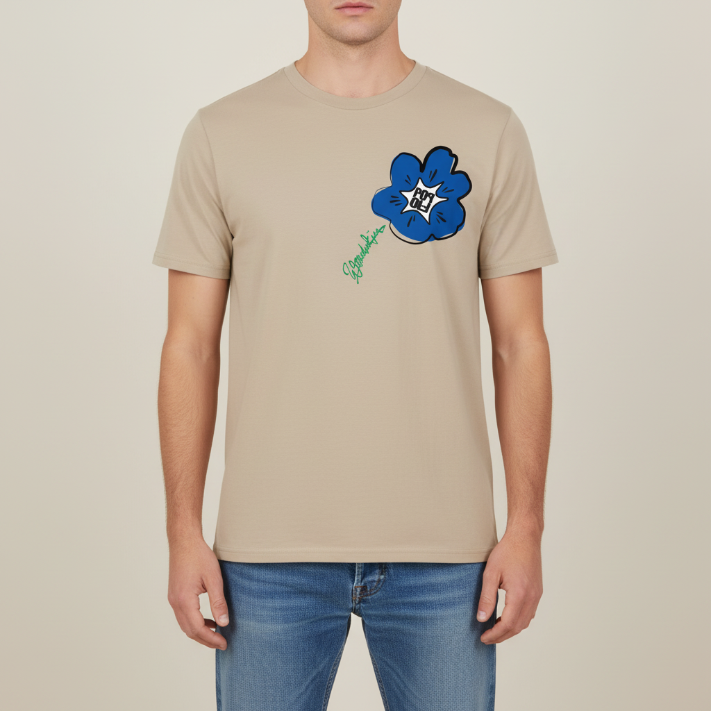 THE POWER POP SIGNATURE TEE 180 // clay blue green