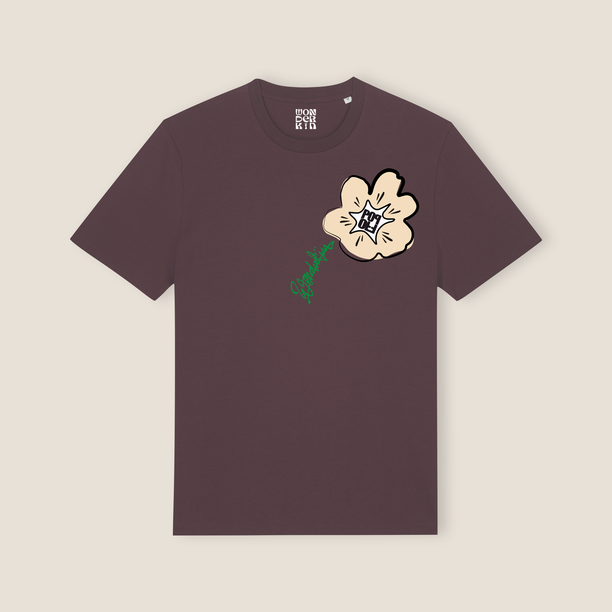 THE POWER POP SIGNATURE TEE 180 // eggplant powder green