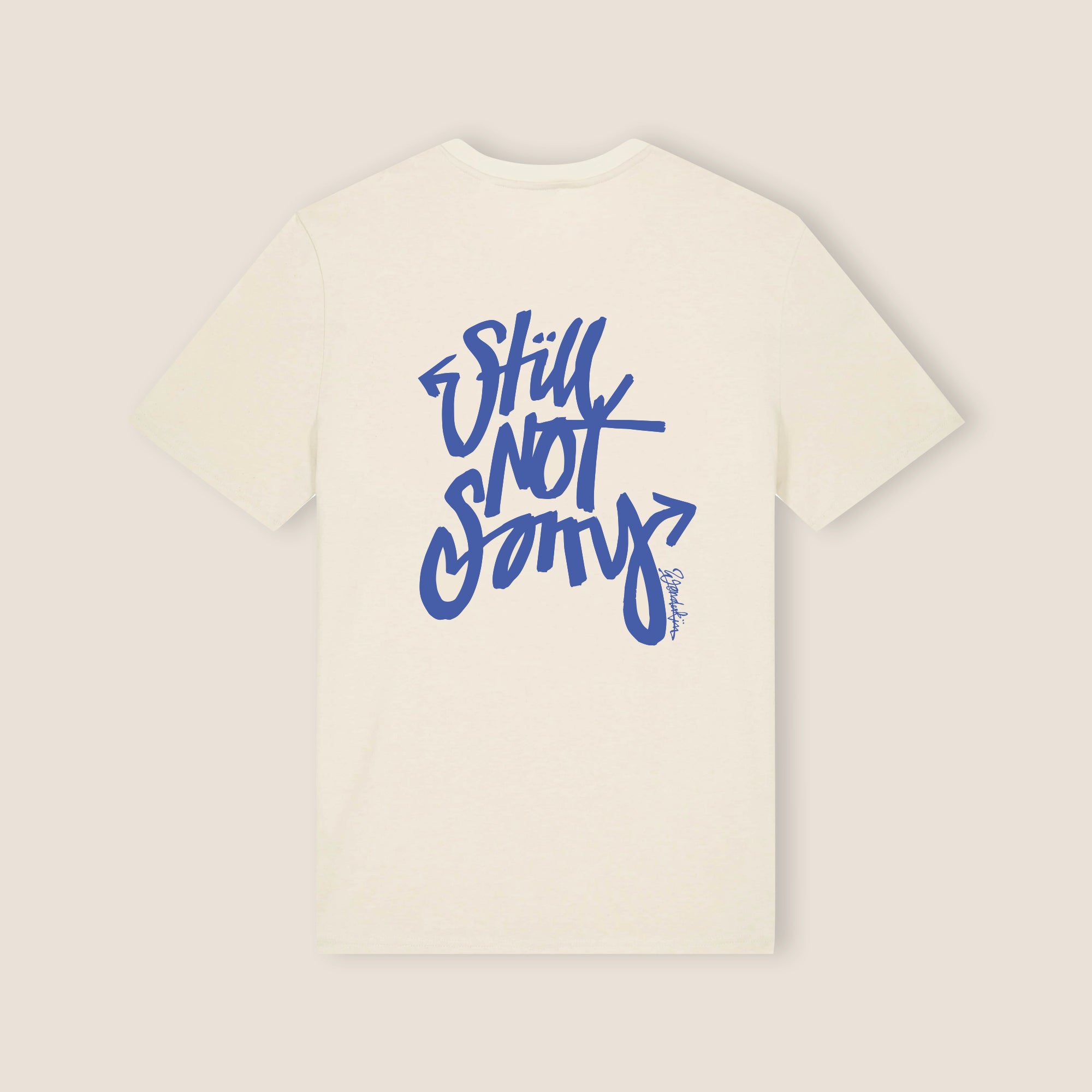 THE POP STILL TEE 180 // natural raw & faded black