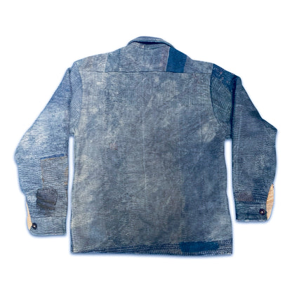 THE LONG INDIGO KANTHA JACKET // #153