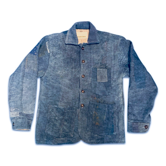 THE LONG INDIGO KANTHA JACKET // #153