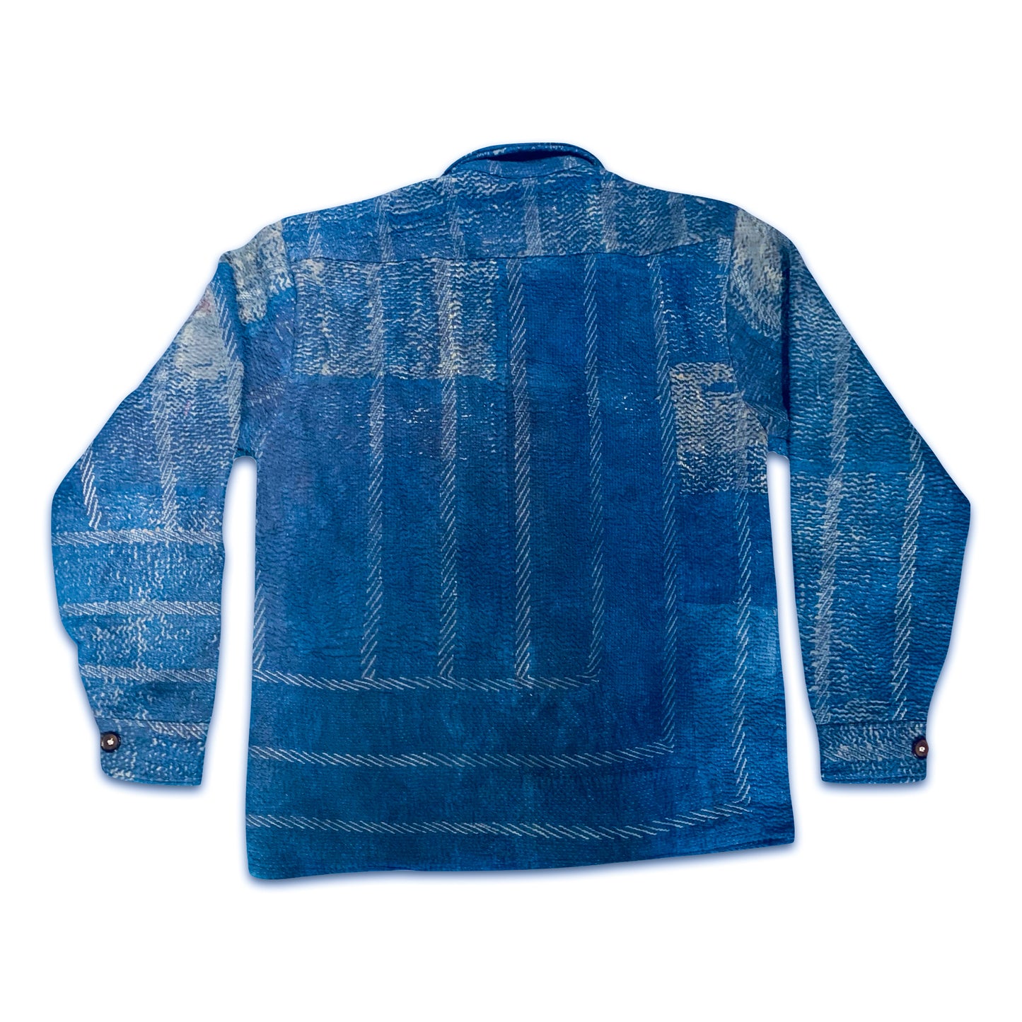 THE LONG INDIGO KANTHA JACKET // #154