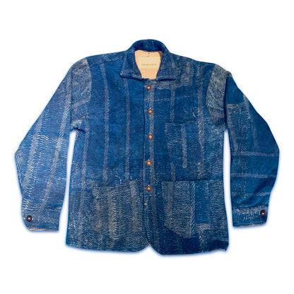 THE LONG INDIGO KANTHA JACKET // #154