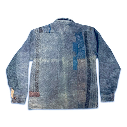 THE LONG INDIGO KANTHA JACKET // #156