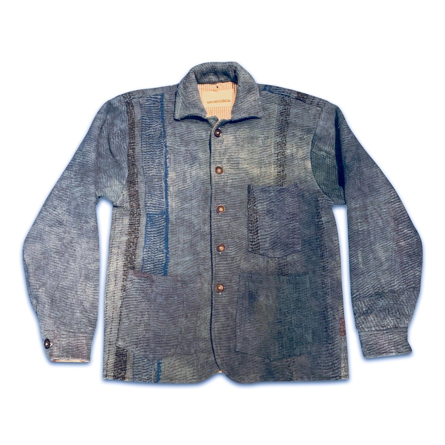 THE LONG INDIGO KANTHA JACKET // #156