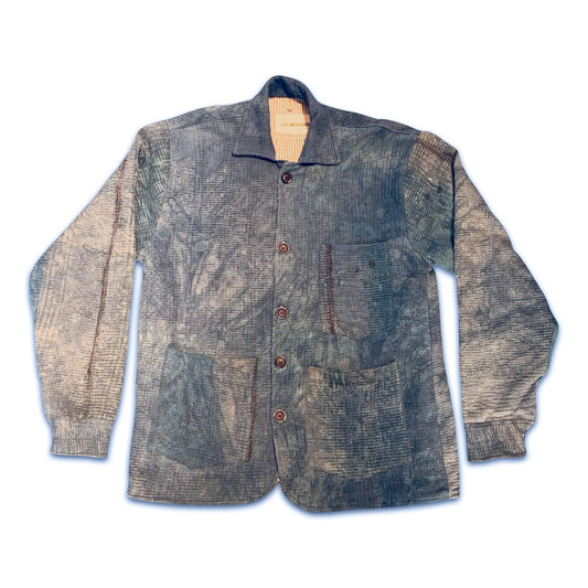 THE LONG INDIGO KANTHA JACKET // #157