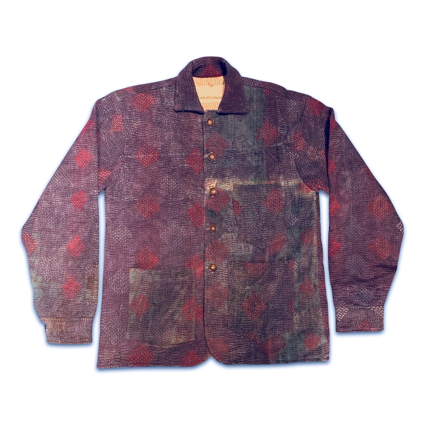 THE LONG INDIGO KANTHA JACKET // #158