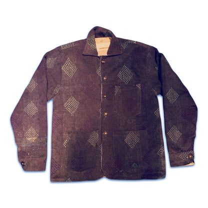 THE LONG INDIGO KANTHA JACKET // #159