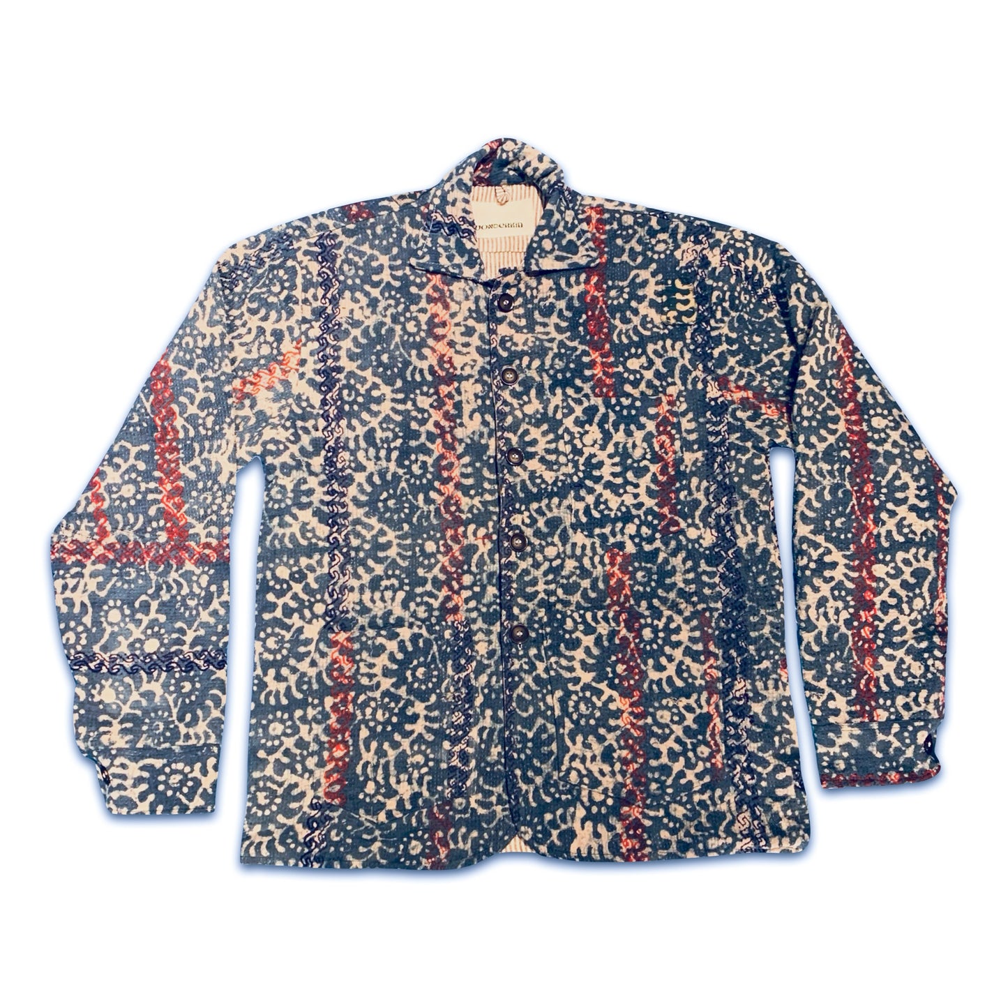 THE LONG INDIGO KANTHA JACKET // #161