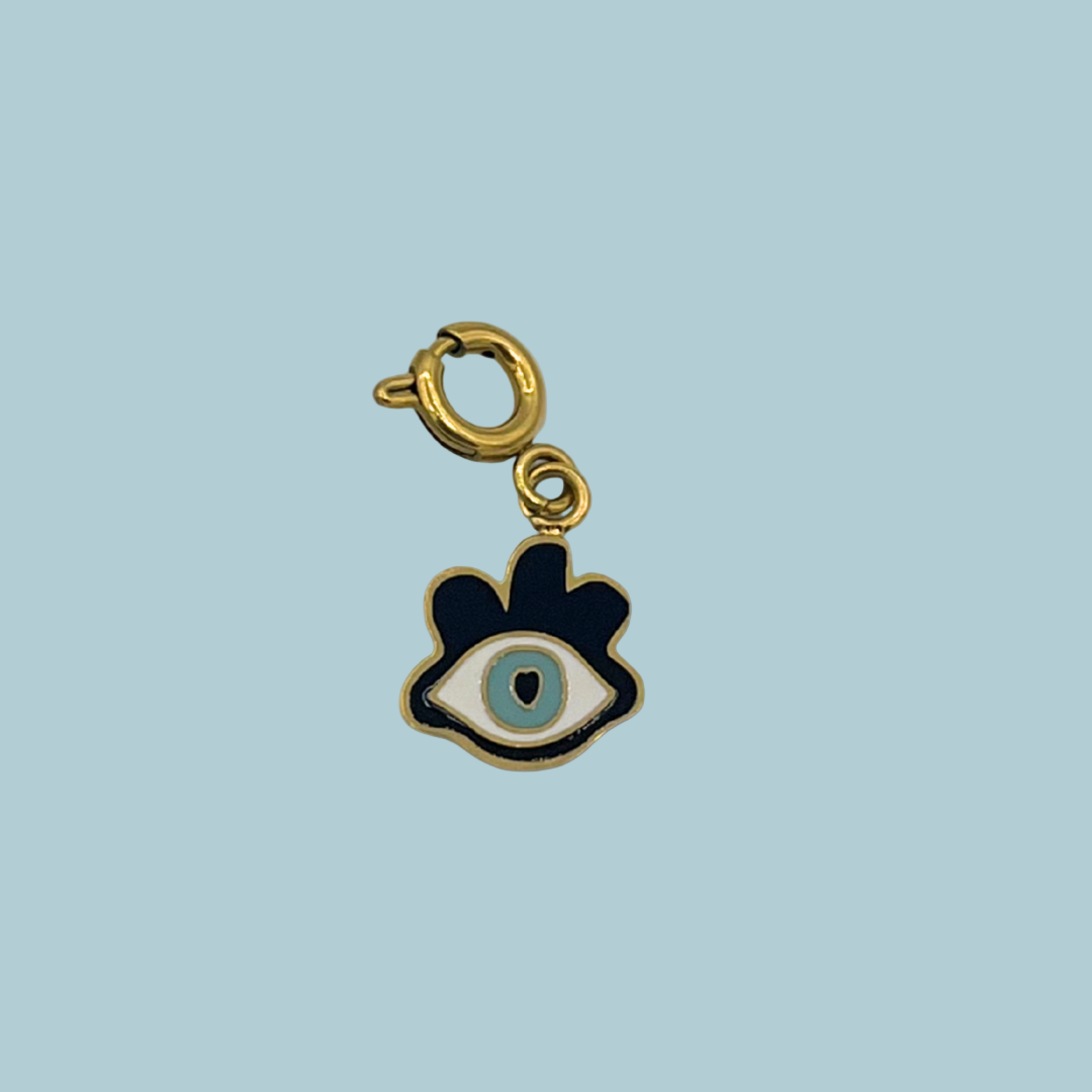 THE POPSEE CHARM // Goldplated & Black Enamel