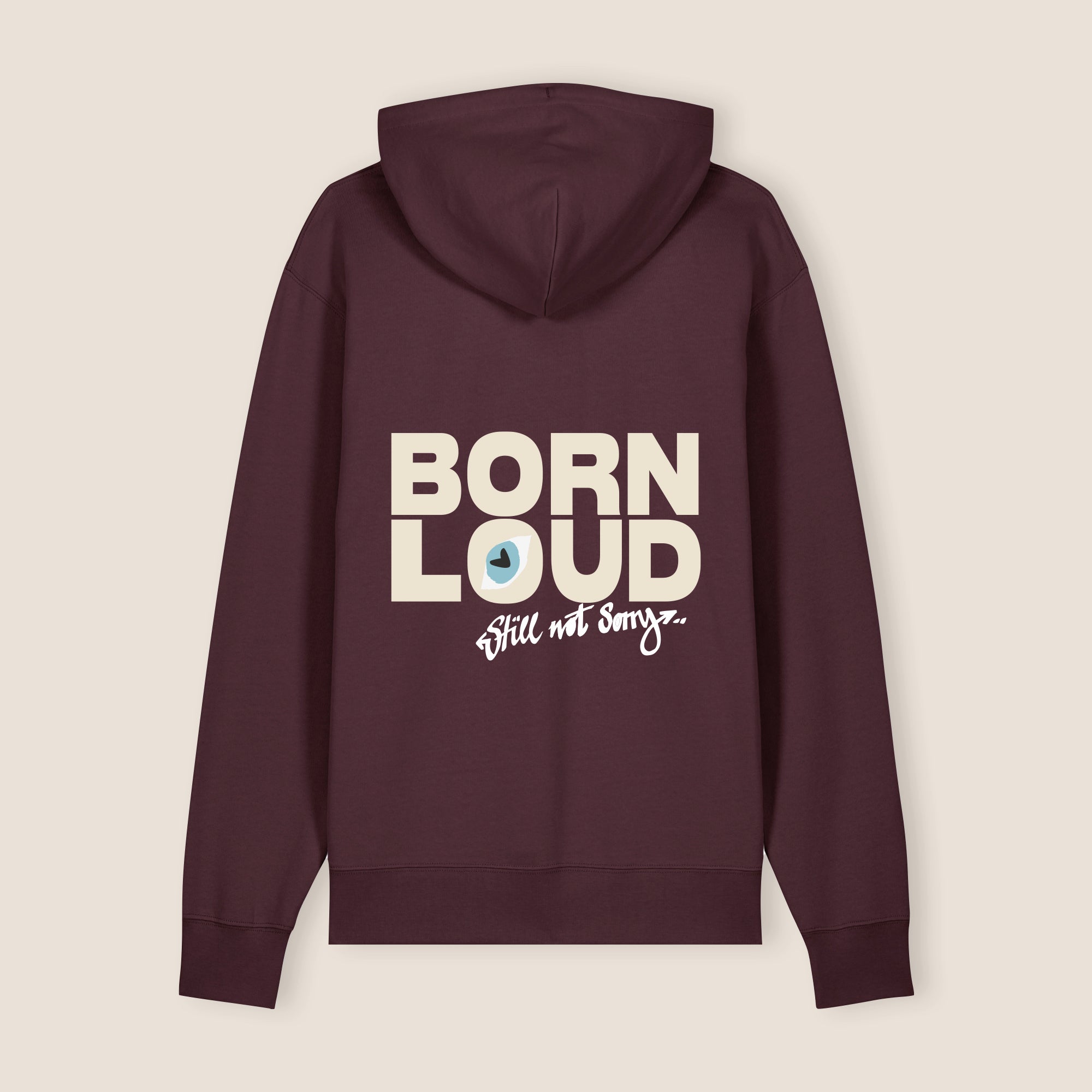 THE BLSNS HOODIE 350 // red brown & beige