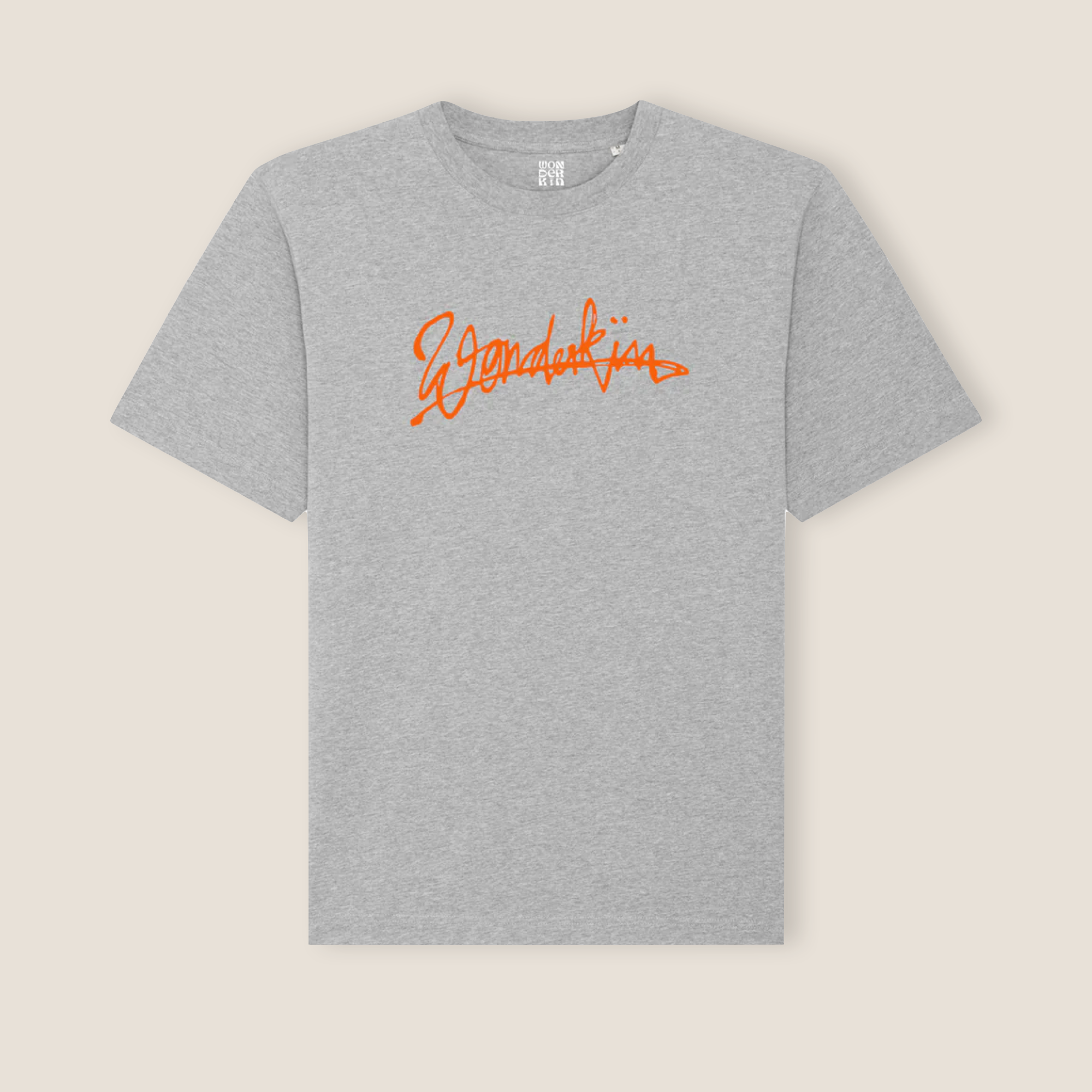 THE POP TEE 240 // heather grey with orange