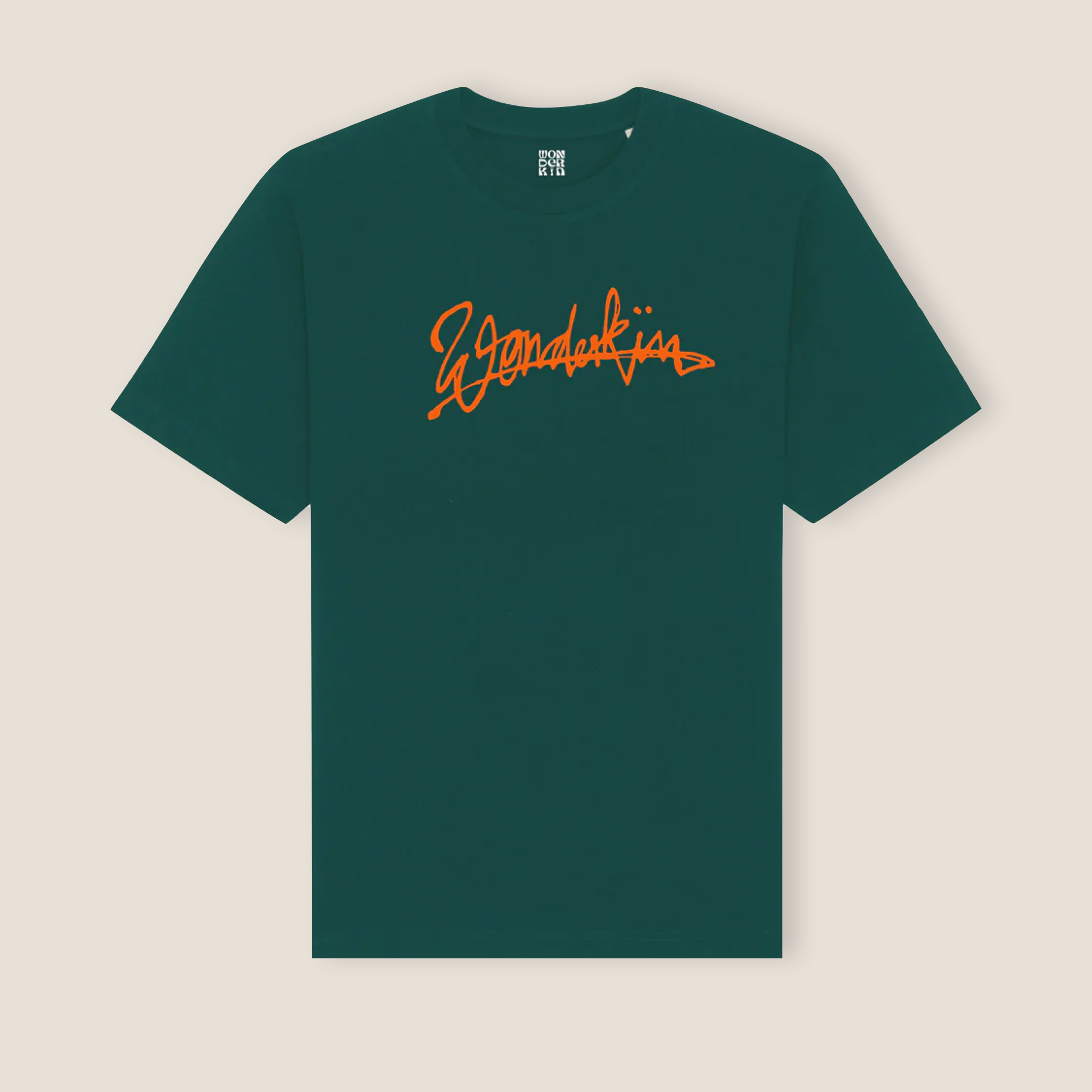 THE POP TEE 240 // fall green with orange