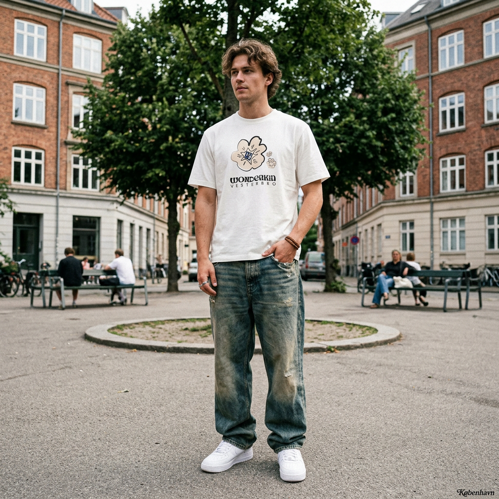 THE POWER POP TEE 180 // off white & powder black