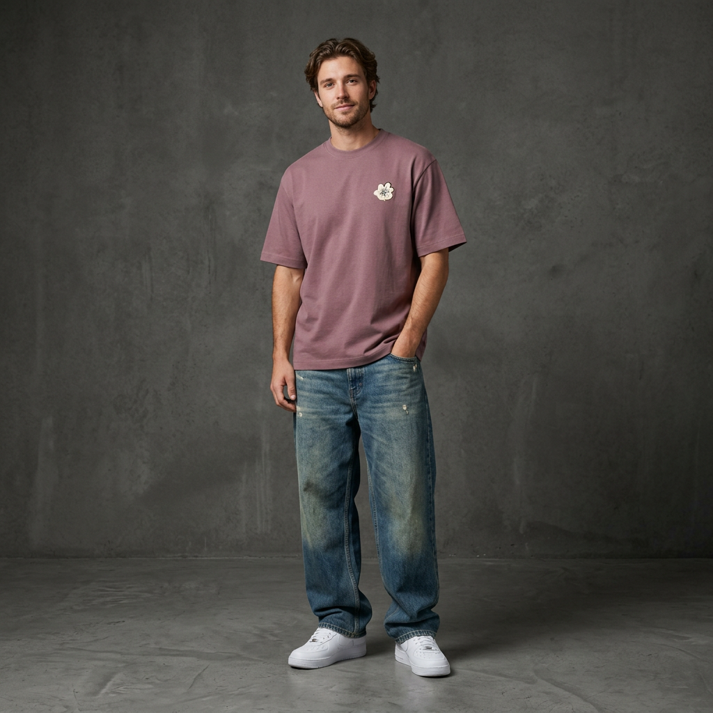 THE POWER POP TEE 180 // mauve powder