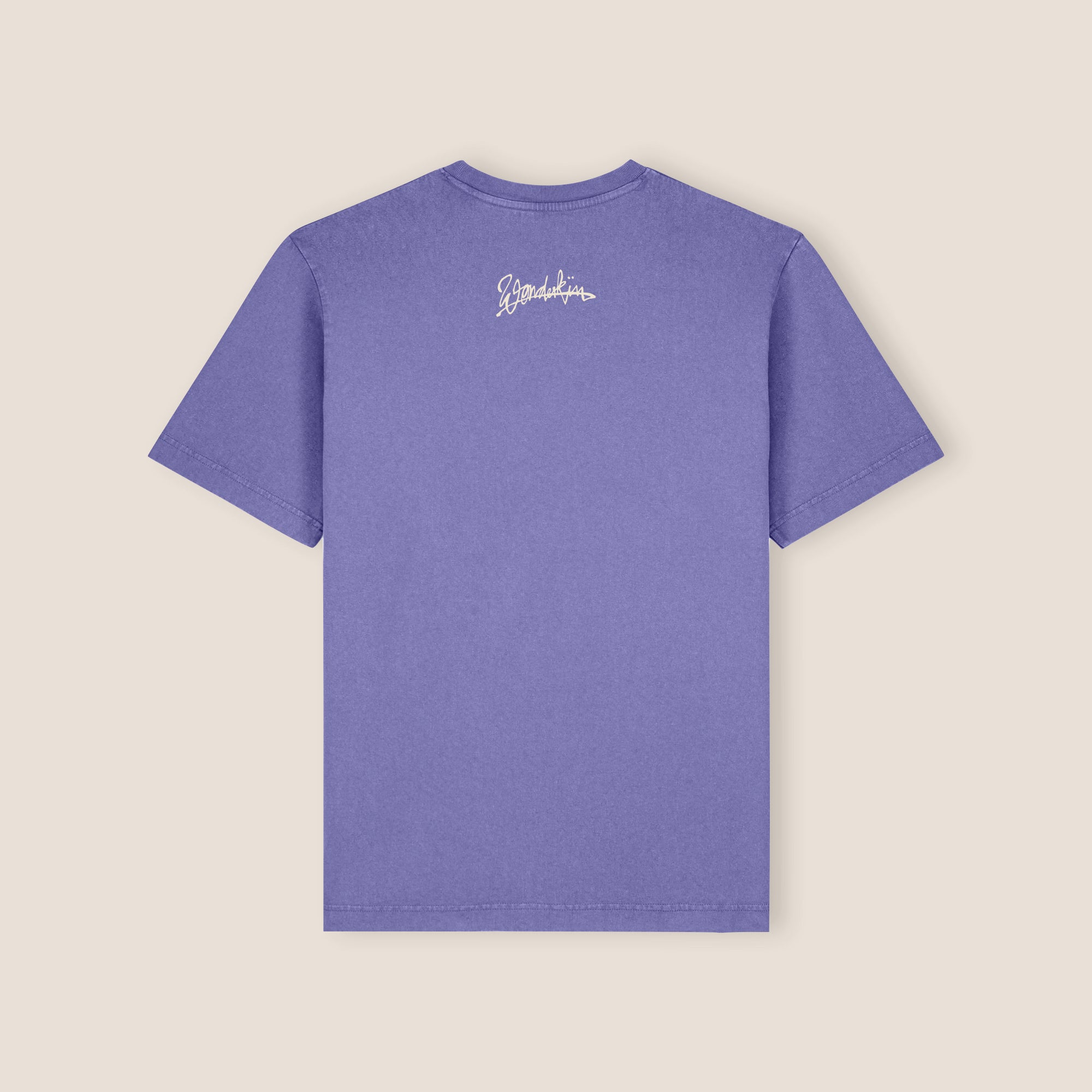 THE BORN LOUD.STILL NOT SORRY TEE 240 // purple love & beige