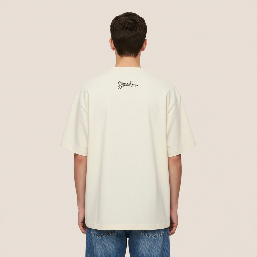 THE BORN LOUD.STILL NOT SORRY TEE 240 // off white & faded black
