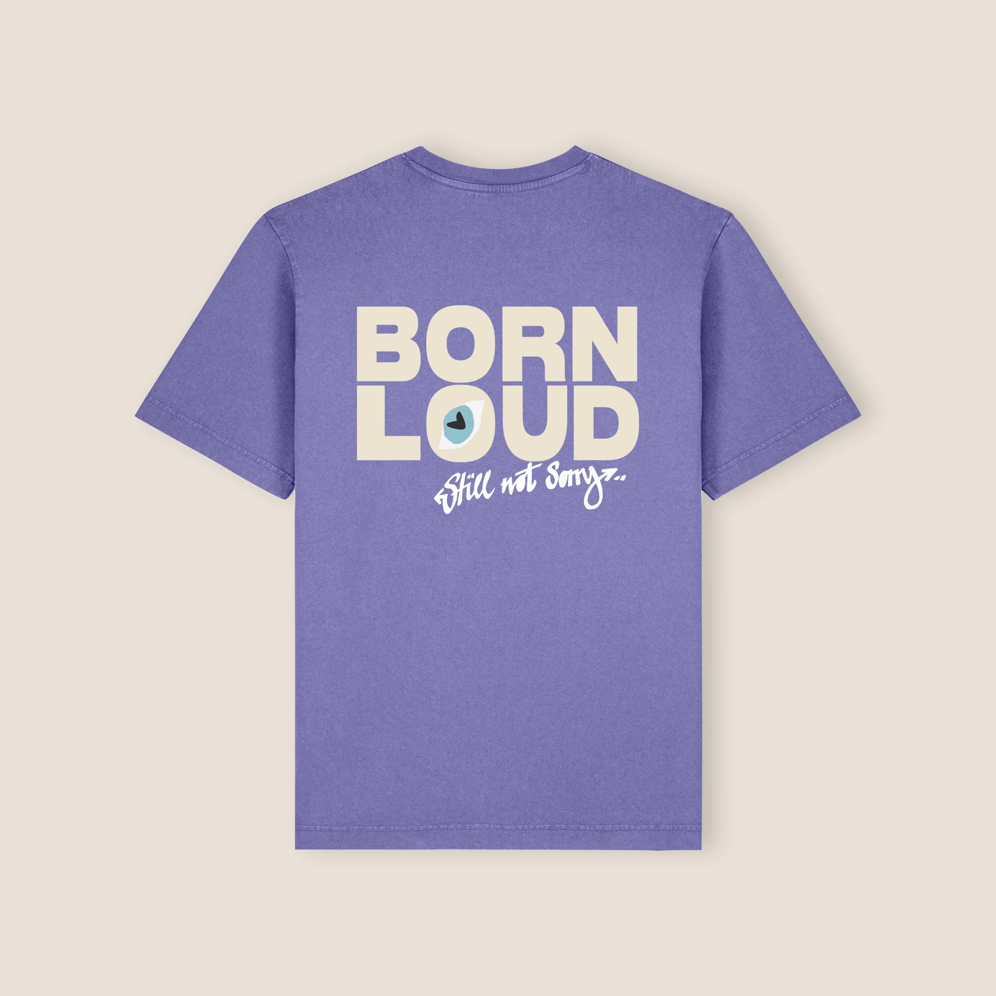 THE SIGNATURE LOUD TEE 240 // purple love & beige