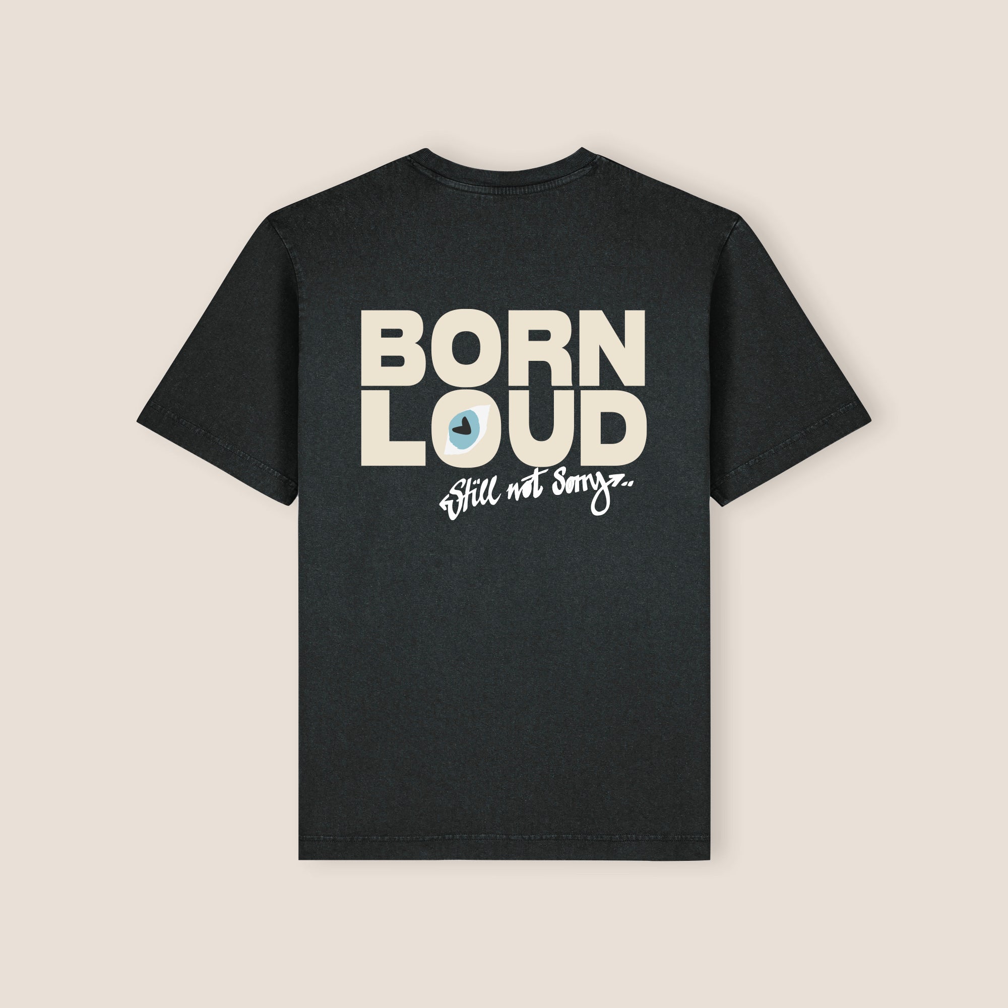 THE SIGNATURE LOUD TEE 240 // black rock & beige