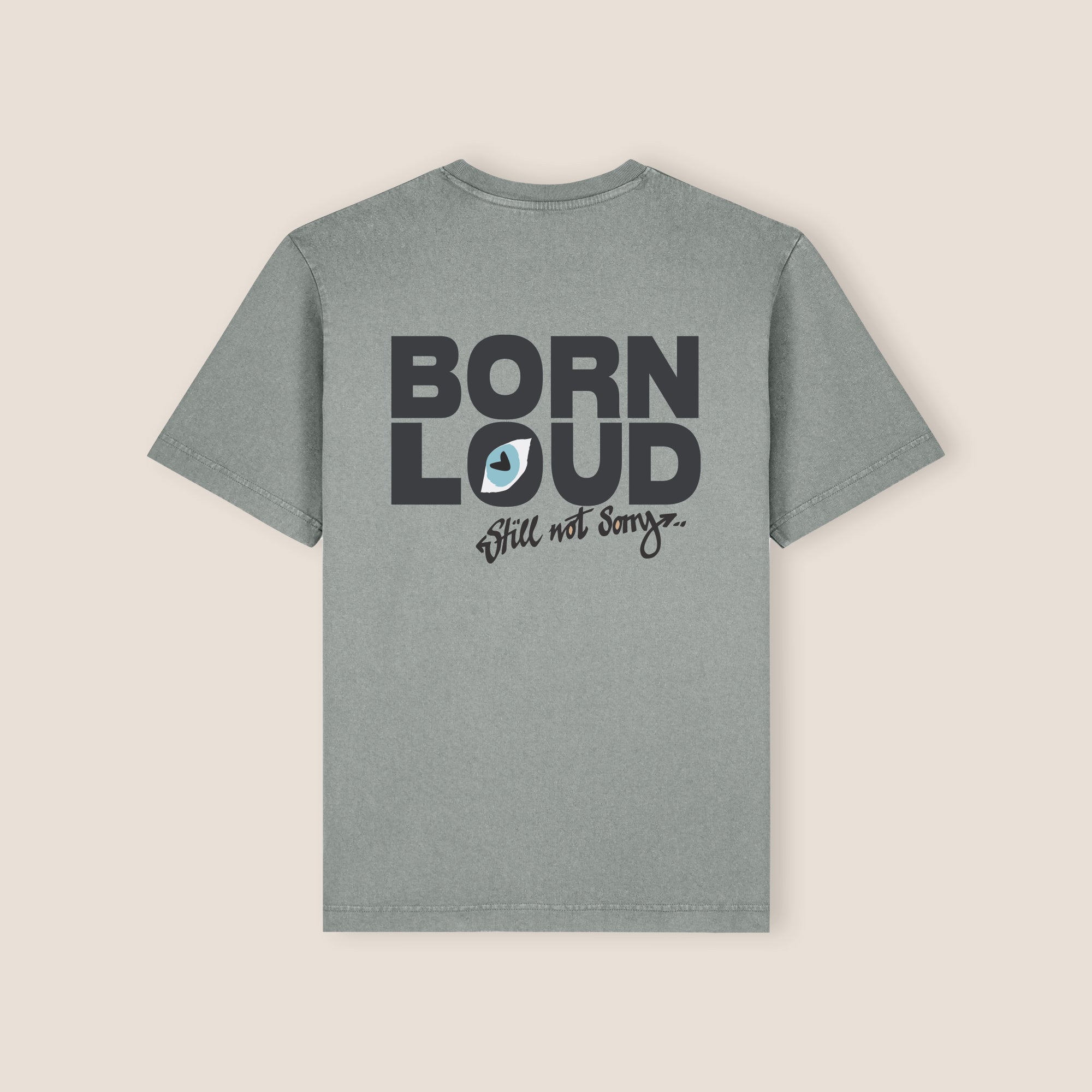 THE SIGNATURE LOUD TEE 240 // misty grey & faded black