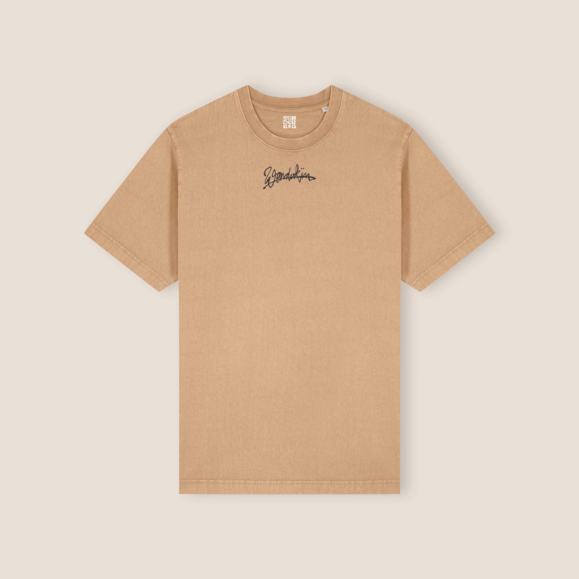 THE SIGNATURE LOUD TEE 240 // latte & faded black