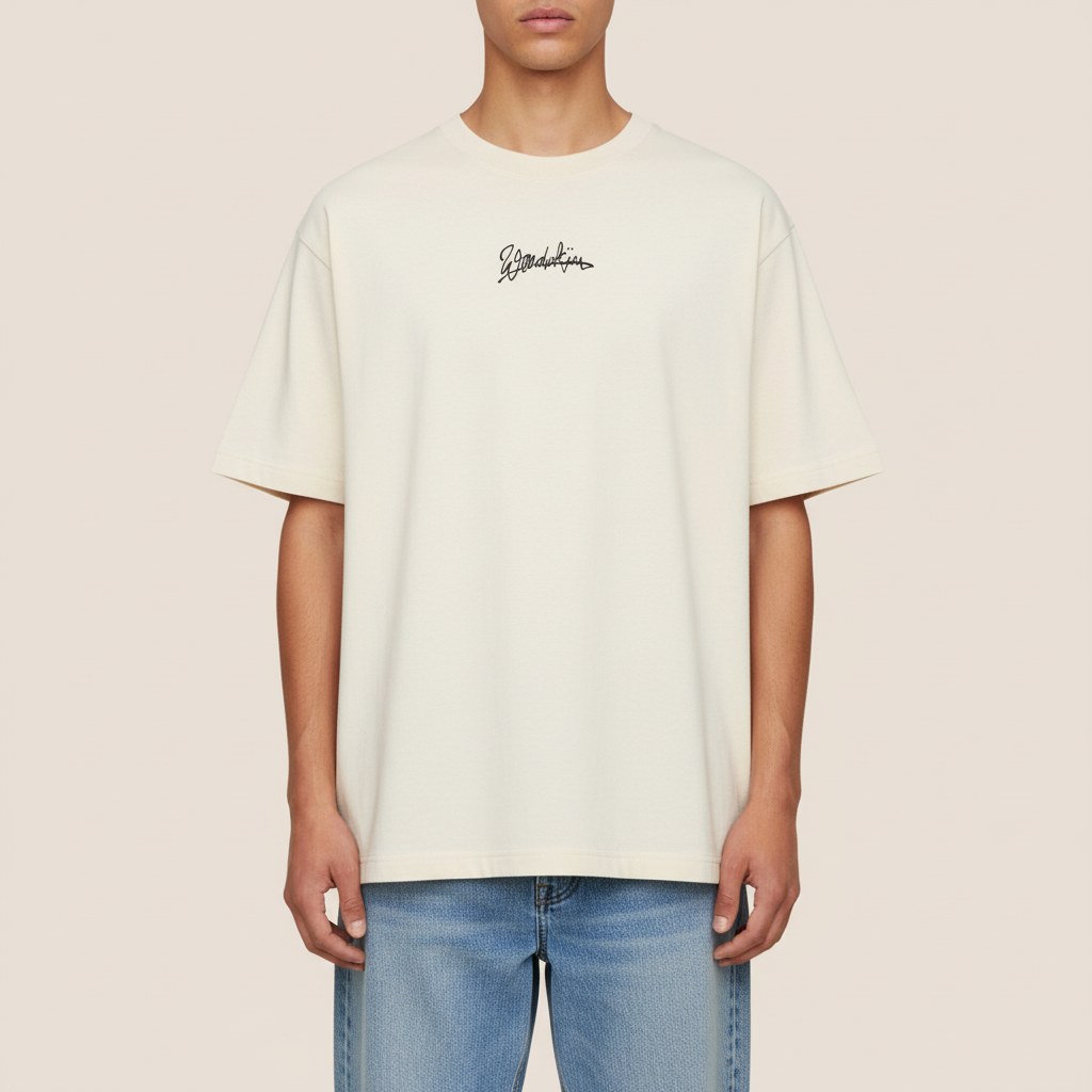 THE SIGNATURE LOUD TEE 240 // off white & faded black