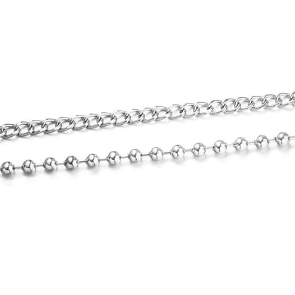 THE POP OFF DOUBLE WAIST CHAIN // silver