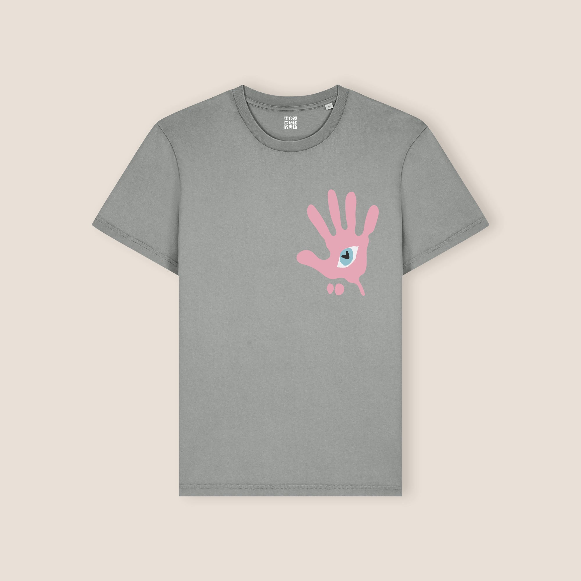 The HANDS ON TEE 155 // misty grey & pink